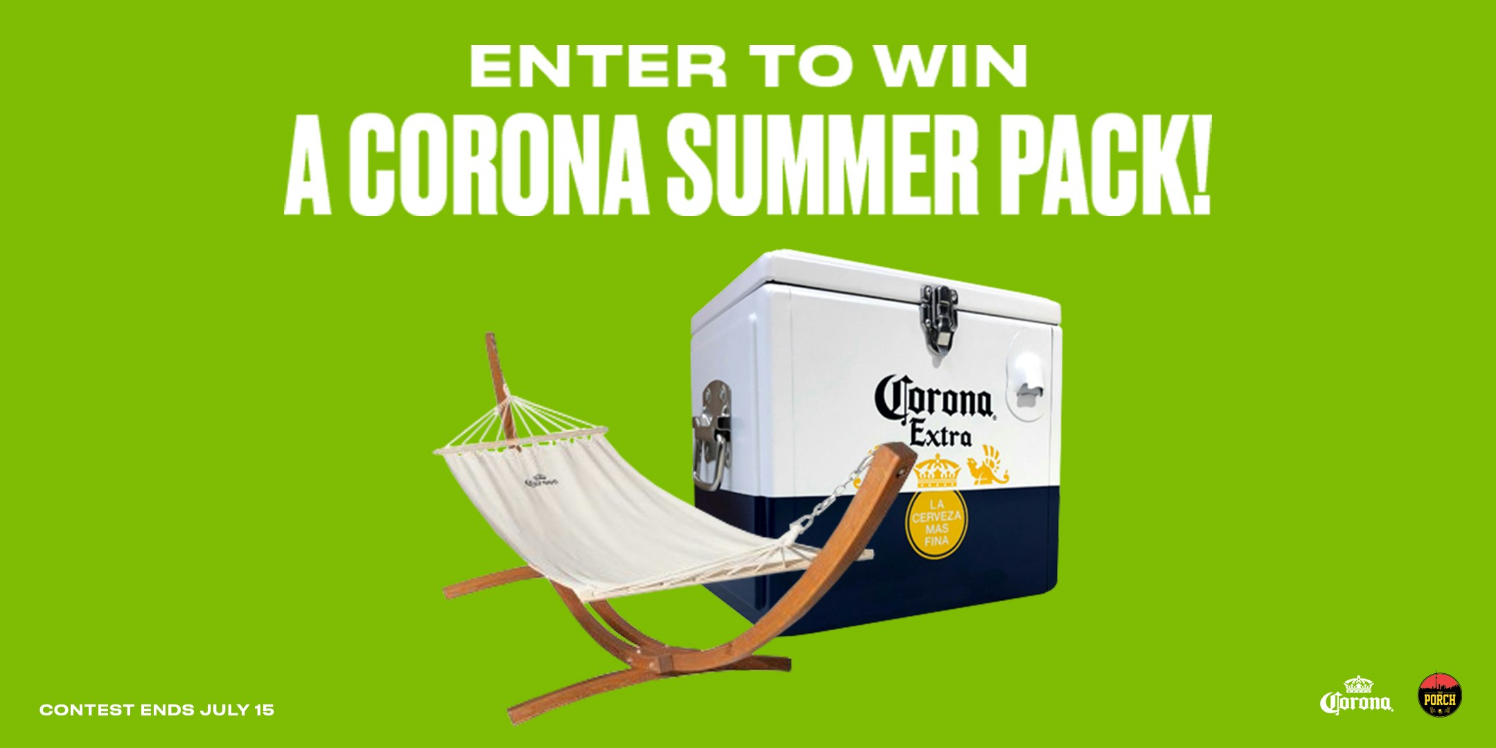 online contests, sweepstakes and giveaways - Toronto! Enter to A Corona Summer Pack & A Gift Card to The Porch!